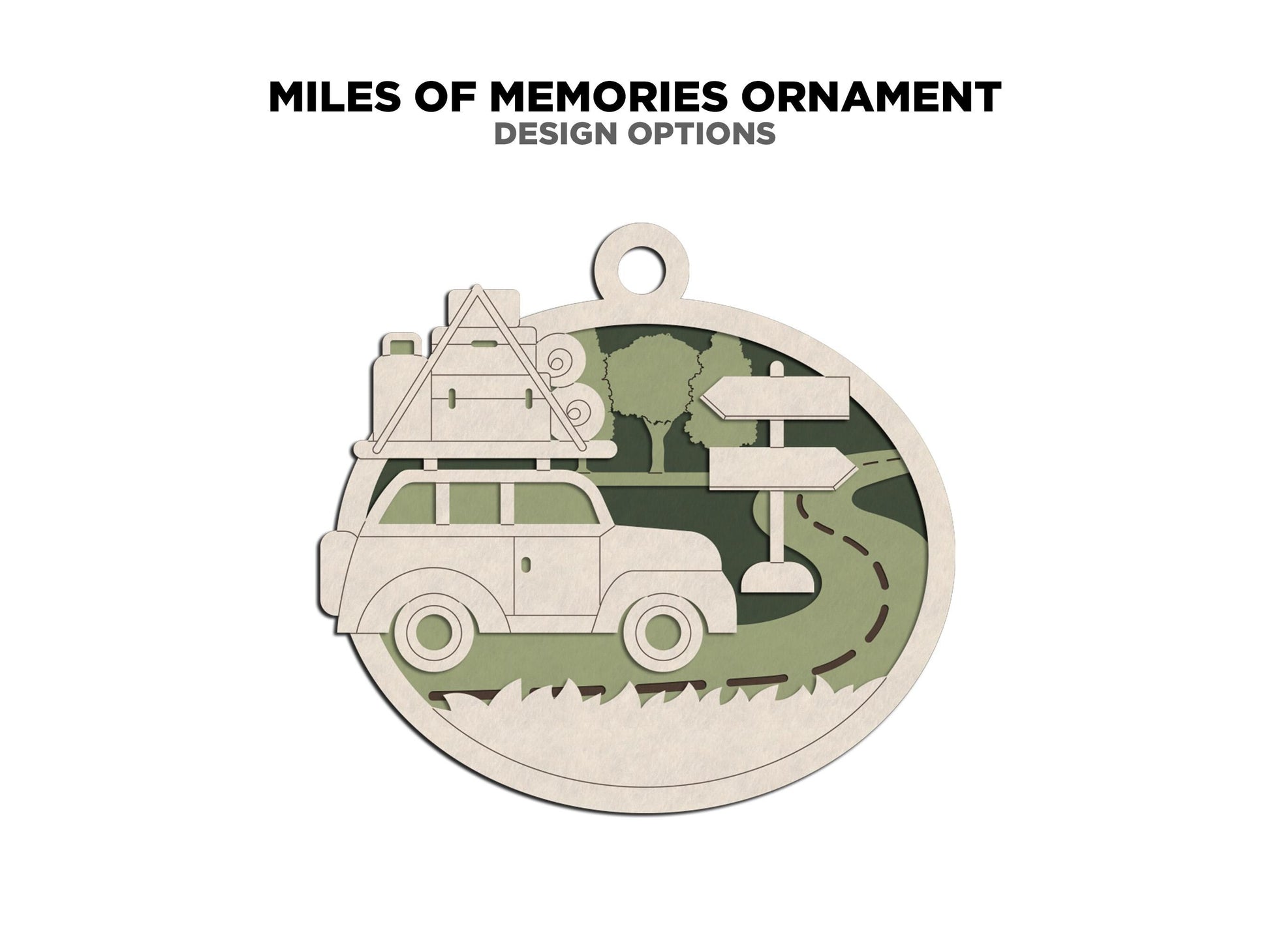 Miles of Memories Ornament - SVG, PDF, AI File Download - Works with all Laser Types