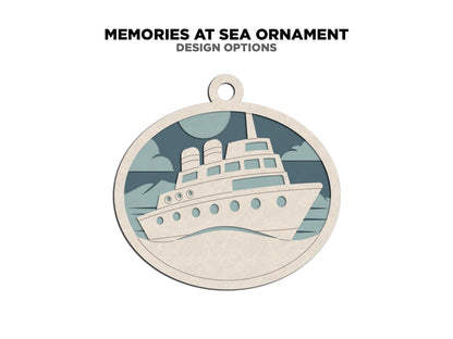 Memories at Sea Ornament - SVG, PDF, AI File Download - Works with all Laser Types