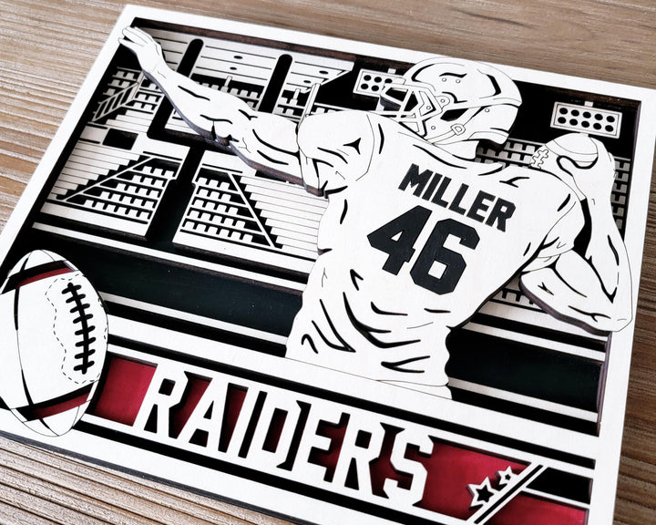 Stadium Series Ultimate Signage - Football - 7 poses Male and Female - 2 orientations - 28 designs - Works with all Laser Types