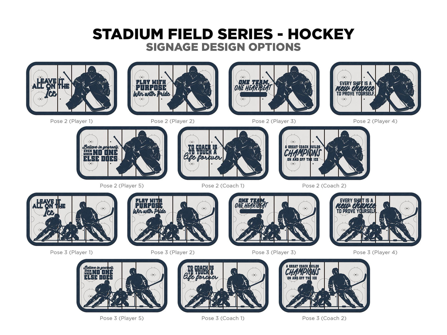 The Stadium Field Series Hockey - Ornaments and Signage - SVG, PDF, AI File Download - Works with all Laser Types