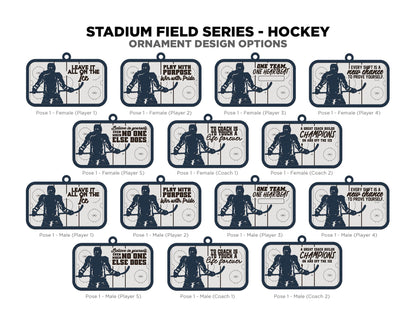 The Stadium Field Series Hockey - Ornaments and Signage - SVG, PDF, AI File Download - Works with all Laser Types