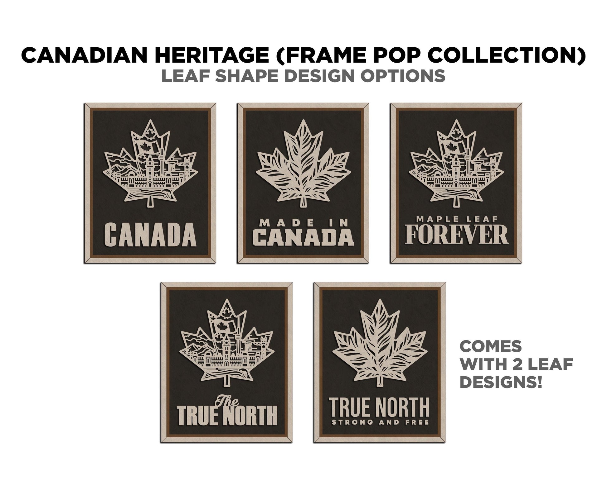 Canadian Heritage Series - FramePop Collection - SVG, PDF, ai File Download - Works with all Lasers