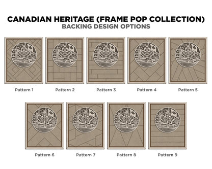 Canadian Heritage Series - FramePop Collection - SVG, PDF, ai File Download - Works with all Lasers