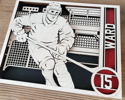 Stadium Series Ultimate Signage - Hockey - 7 poses Male and Female - 2 orientations - 28 designs - Works with all Laser Types