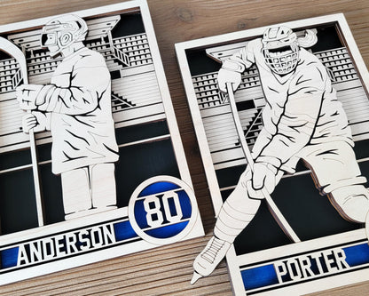 Stadium Series Ultimate Signage - Hockey - 7 poses Male and Female - 2 orientations - 28 designs - Works with all Laser Types