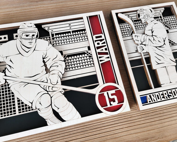 Stadium Series Ultimate Signage - Hockey - 7 poses Male and Female - 2 orientations - 28 designs - Works with all Laser Types