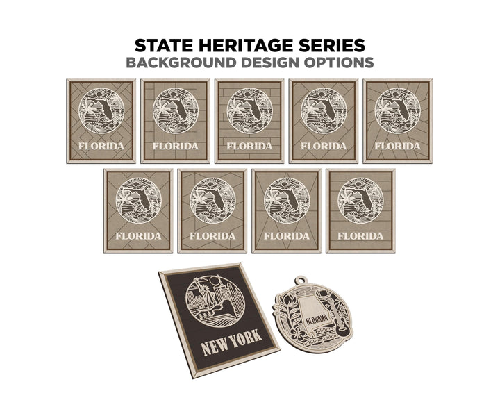 State Heritage Series - FramePop Collection - Ornaments and Signage - SVG, PDF, ai File Download - Works with all Lasers