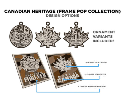 Canadian Heritage Series - FramePop Collection - SVG, PDF, ai File Download - Works with all Lasers