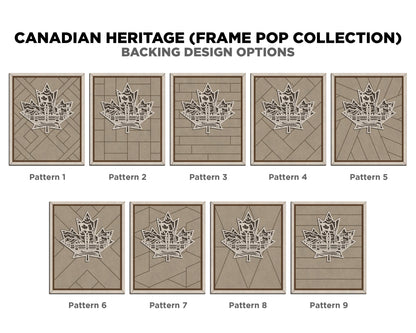 Canadian Heritage Series - FramePop Collection - SVG, PDF, ai File Download - Works with all Lasers