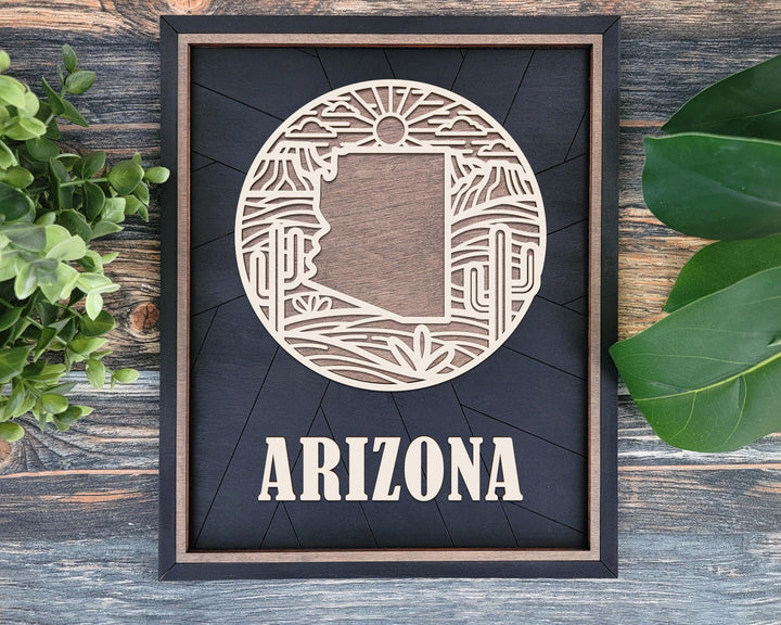 Arizona State Heritage Series - FramePop Collection - Ornaments and Signage - SVG, PDF, ai File Download - Works with all Lasers