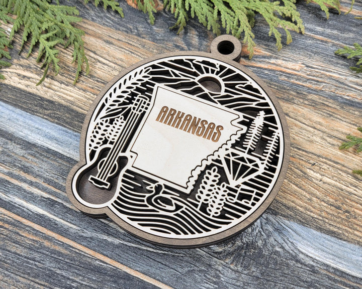 Arkansas State Heritage Series - FramePop Collection - Ornaments and Signage - SVG, PDF, ai File Download - Works with all Lasers