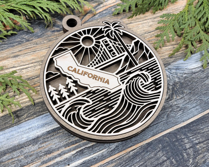 California State Heritage Series - FramePop Collection - Ornaments and Signage - SVG, PDF, ai File Download - Works with all Lasers
