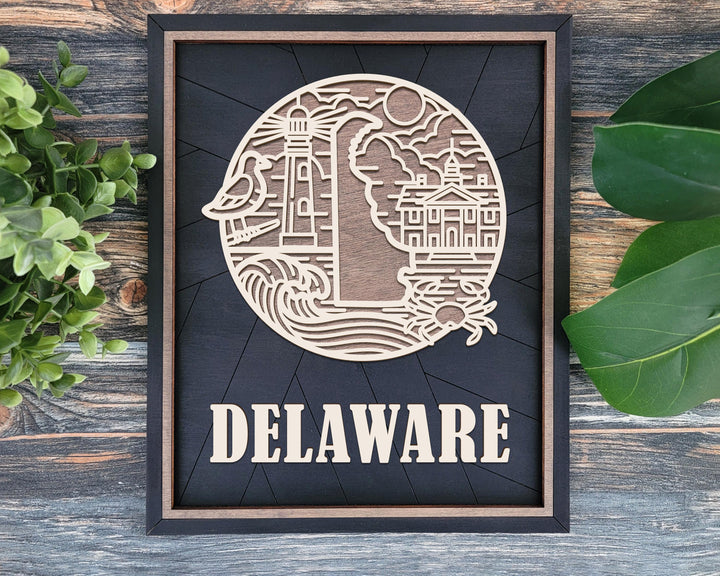 Delaware State Heritage Series - FramePop Collection - Ornaments and Signage - SVG, PDF, ai File Download - Works with all Lasers