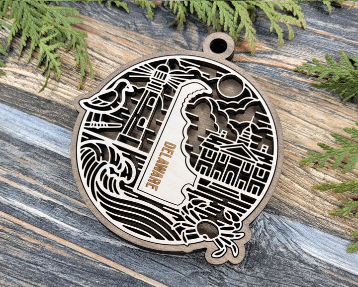 Delaware State Heritage Series - FramePop Collection - Ornaments and Signage - SVG, PDF, ai File Download - Works with all Lasers