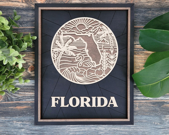Florida State Heritage Series - FramePop Collection - Ornaments and Signage - SVG, PDF, ai File Download - Works with all Lasers