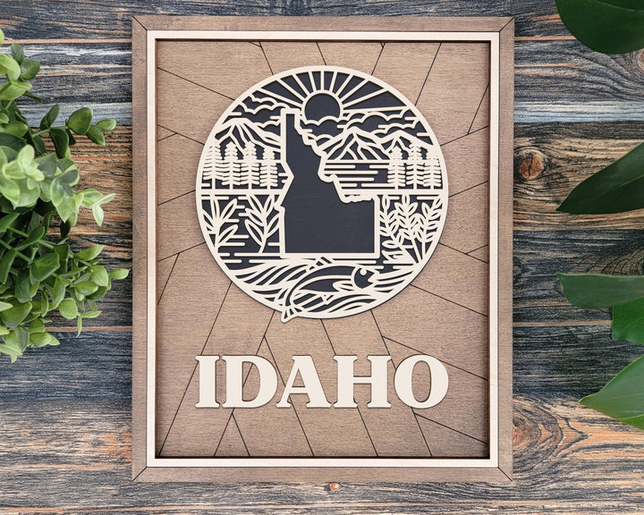 Idaho State Heritage Series - FramePop Collection - Ornaments and Signage - SVG, PDF, ai File Download - Works with all Lasers