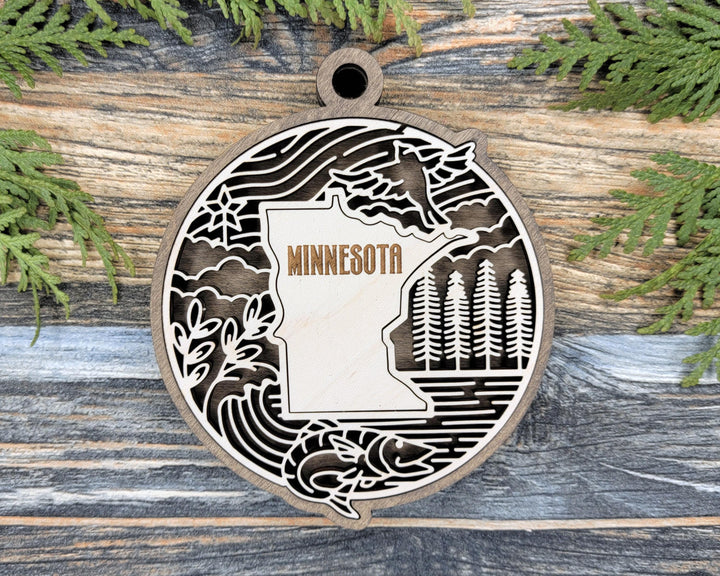Minnesota State Heritage Series - FramePop Collection - Ornaments and Signage - SVG, PDF, ai File Download - Works with all Lasers
