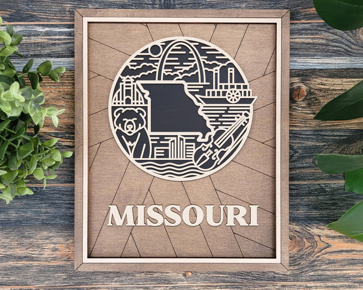 Missouri State Heritage Series - FramePop Collection - Ornaments and Signage - SVG, PDF, ai File Download - Works with all Lasers