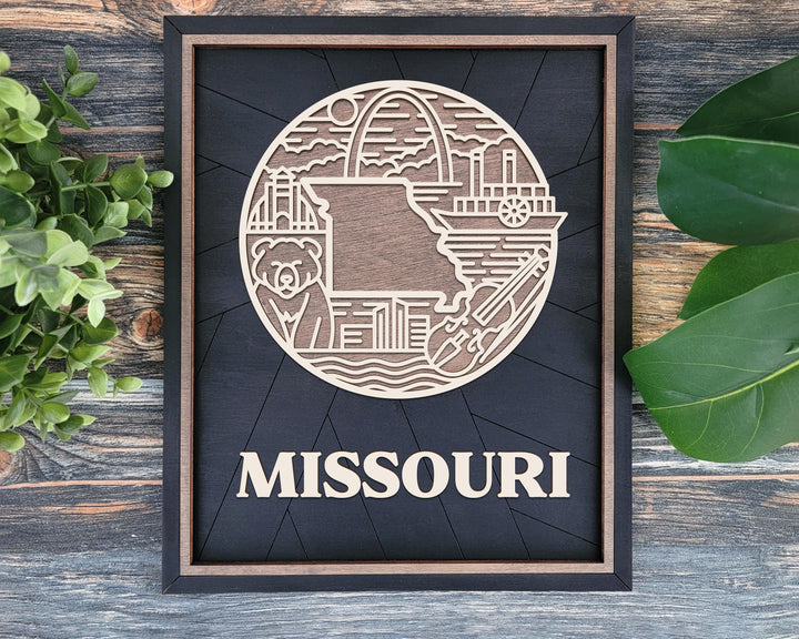 Missouri State Heritage Series - FramePop Collection - Ornaments and Signage - SVG, PDF, ai File Download - Works with all Lasers
