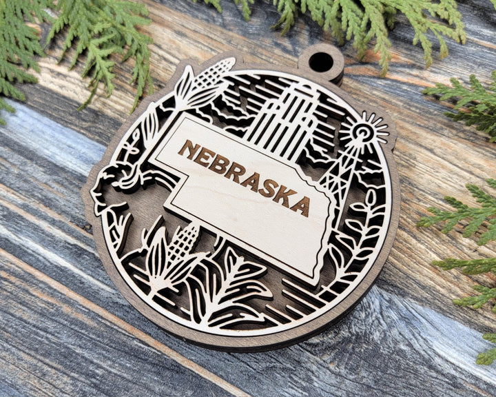Nebraska State Heritage Series - FramePop Collection - Ornaments and Signage - SVG, PDF, ai File Download - Works with all Lasers