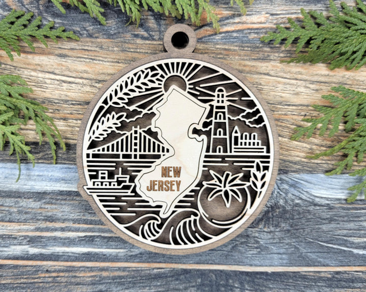 New Jersey State Heritage Series - FramePop Collection - Ornaments and Signage - SVG, PDF, ai File Download - Works with all Lasers