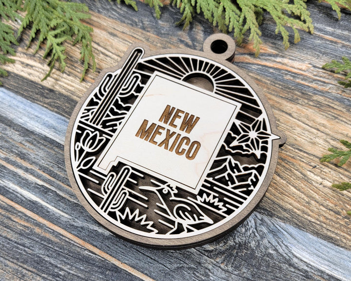 New Mexico State Heritage Series - FramePop Collection - Ornaments and Signage - SVG, PDF, ai File Download - Works with all Lasers
