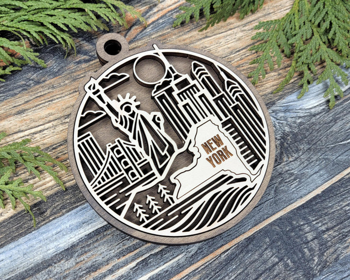 New York State Heritage Series - FramePop Collection - Ornaments and Signage - SVG, PDF, ai File Download - Works with all Lasers