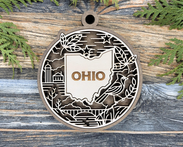 Ohio State Heritage Series - FramePop Collection - Ornaments and Signage - SVG, PDF, ai File Download - Works with all Lasers