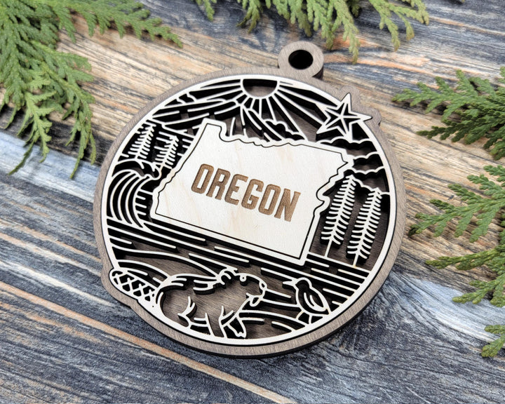 Oregon State Heritage Series - FramePop Collection - Ornaments and Signage - SVG, PDF, ai File Download - Works with all Lasers