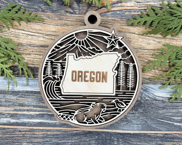 Oregon State Heritage Series - FramePop Collection - Ornaments and Signage - SVG, PDF, ai File Download - Works with all Lasers