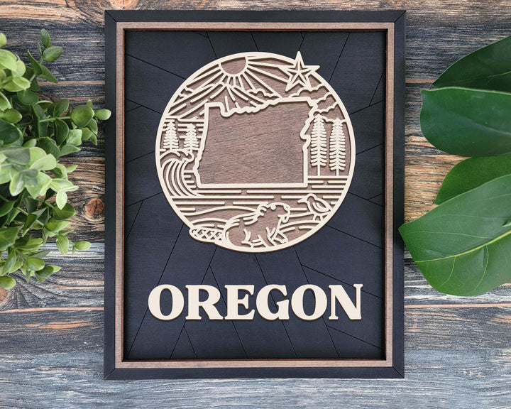 Oregon State Heritage Series - FramePop Collection - Ornaments and Signage - SVG, PDF, ai File Download - Works with all Lasers