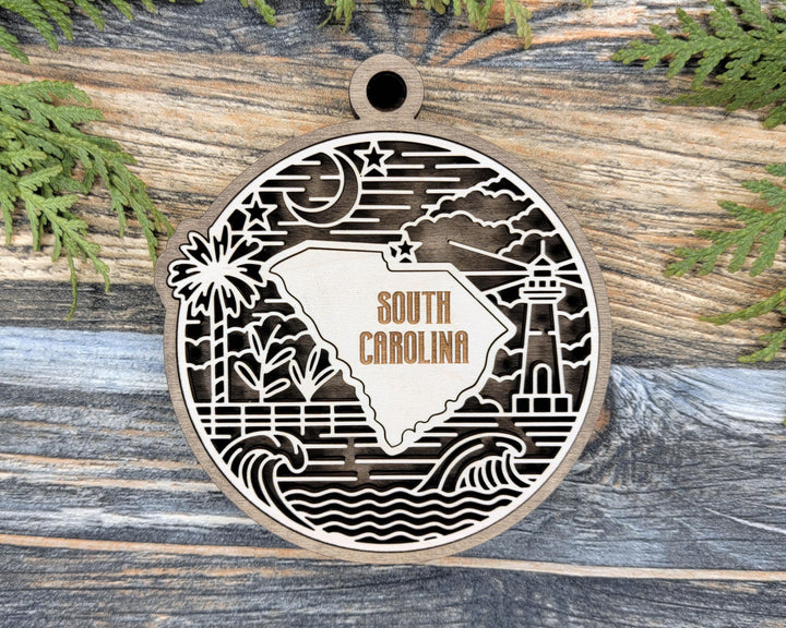 South Carolina State Heritage Series - FramePop Collection - Ornaments and Signage - SVG, PDF, ai File Download - Works with all Lasers