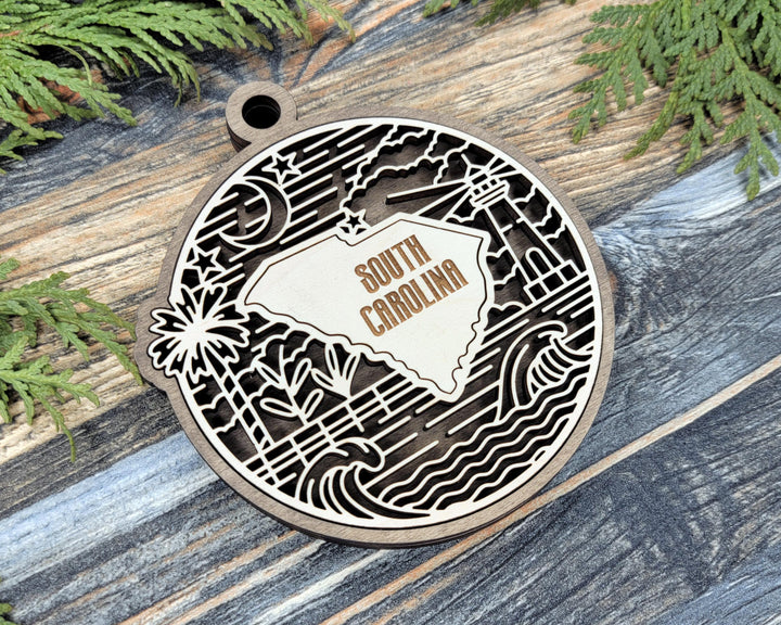 South Carolina State Heritage Series - FramePop Collection - Ornaments and Signage - SVG, PDF, ai File Download - Works with all Lasers