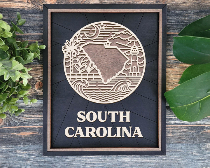 South Carolina State Heritage Series - FramePop Collection - Ornaments and Signage - SVG, PDF, ai File Download - Works with all Lasers