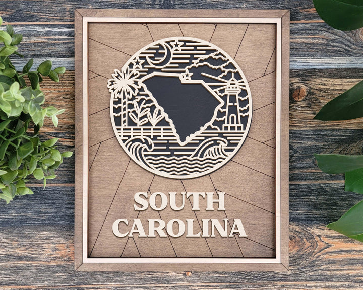 South Carolina State Heritage Series - FramePop Collection - Ornaments and Signage - SVG, PDF, ai File Download - Works with all Lasers