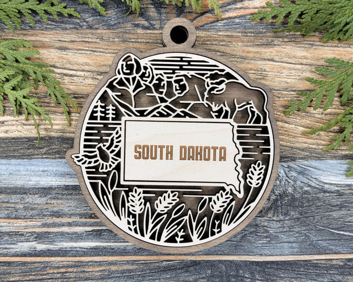 South Dakota State Heritage Series - FramePop Collection - Ornaments and Signage - SVG, PDF, ai File Download - Works with all Lasers