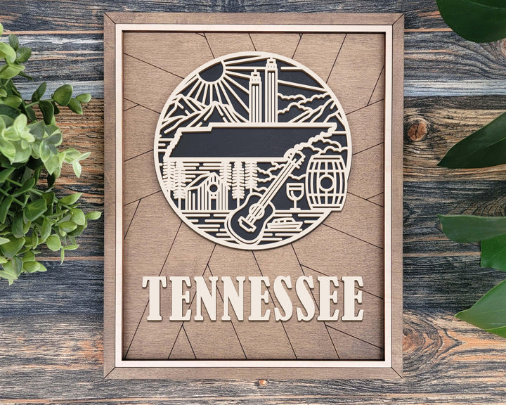 Tennessee State Heritage Series - FramePop Collection - Ornaments and Signage - SVG, PDF, ai File Download - Works with all Lasers