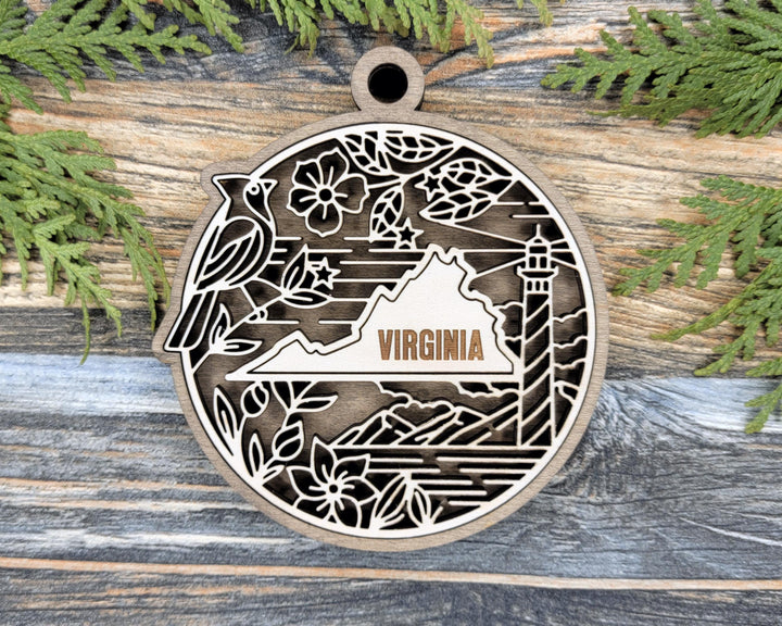 Virginia State Heritage Series - FramePop Collection - Ornaments and Signage - SVG, PDF, ai File Download - Works with all Lasers