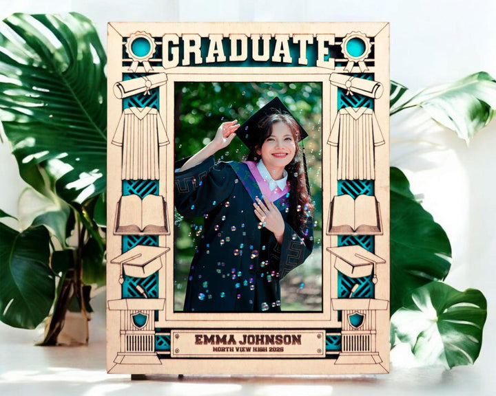 Graduate Icon Frames - Includes Frame Sizes 4x6, 5x7, 8x10 in Landscape and Portrait - Works with all Lasers