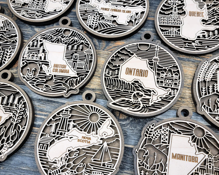 Canadian Provincial Heritage Series - FramePop Collection - Ornaments and Signage - SVG, PDF, ai File Download - Works with all Lasers