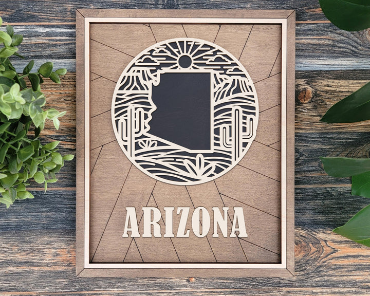 Arizona State Heritage Series - FramePop Collection - Ornaments and Signage - SVG, PDF, ai File Download - Works with all Lasers