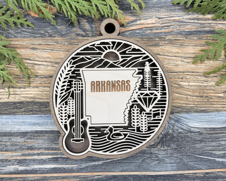 Arkansas State Heritage Series - FramePop Collection - Ornaments and Signage - SVG, PDF, ai File Download - Works with all Lasers