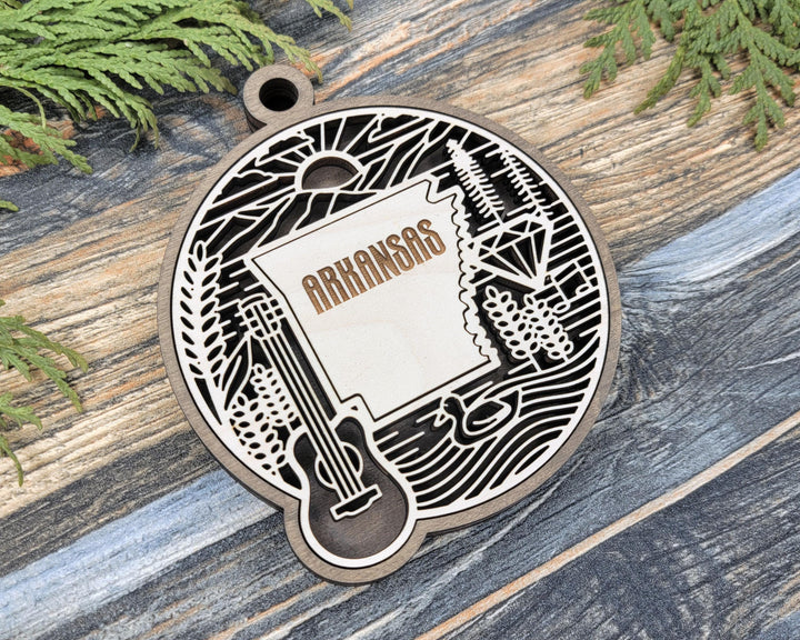 Arkansas State Heritage Series - FramePop Collection - Ornaments and Signage - SVG, PDF, ai File Download - Works with all Lasers