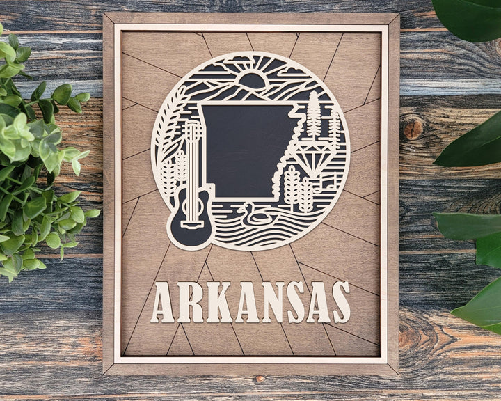 Arkansas State Heritage Series - FramePop Collection - Ornaments and Signage - SVG, PDF, ai File Download - Works with all Lasers