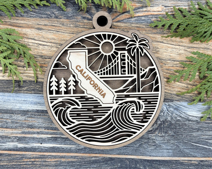 California State Heritage Series - FramePop Collection - Ornaments and Signage - SVG, PDF, ai File Download - Works with all Lasers