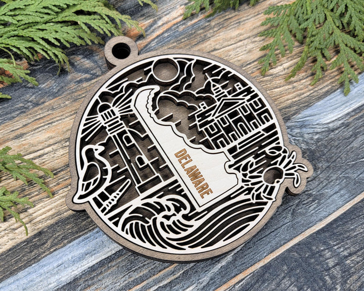 Delaware State Heritage Series - FramePop Collection - Ornaments and Signage - SVG, PDF, ai File Download - Works with all Lasers