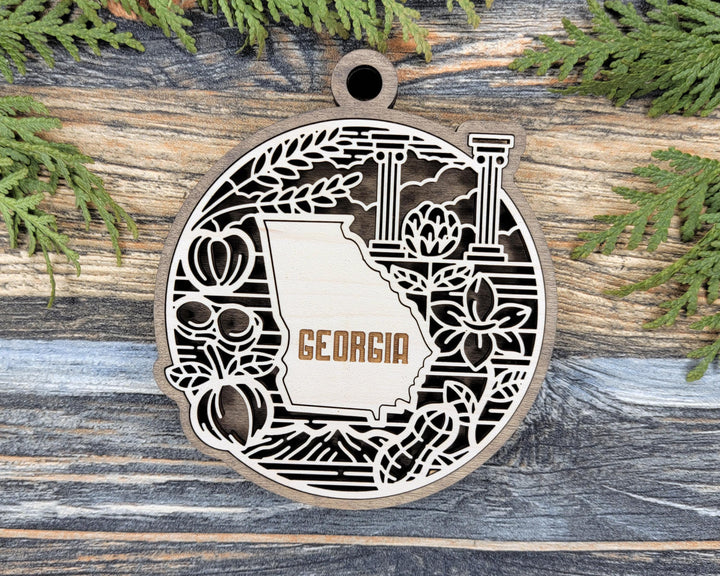 Georgia State Heritage Series - FramePop Collection - Ornaments and Signage - SVG, PDF, ai File Download - Works with all Lasers