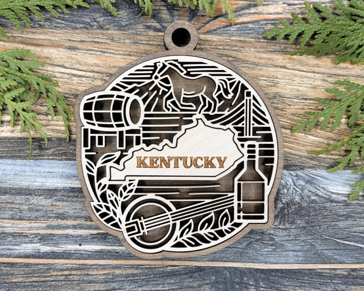 Kentucky State Heritage Series - FramePop Collection - Ornaments and Signage - SVG, PDF, ai File Download - Works with all Lasers