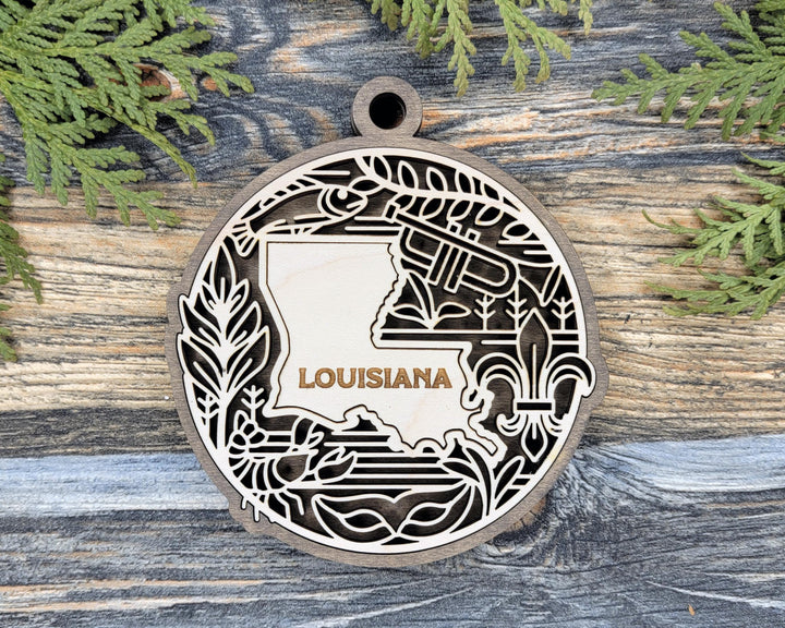 Louisiana State Heritage Series - FramePop Collection - Ornaments and Signage - SVG, PDF, ai File Download - Works with all Lasers