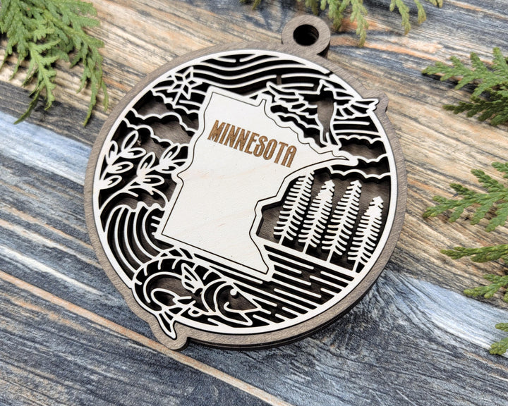 Minnesota State Heritage Series - FramePop Collection - Ornaments and Signage - SVG, PDF, ai File Download - Works with all Lasers